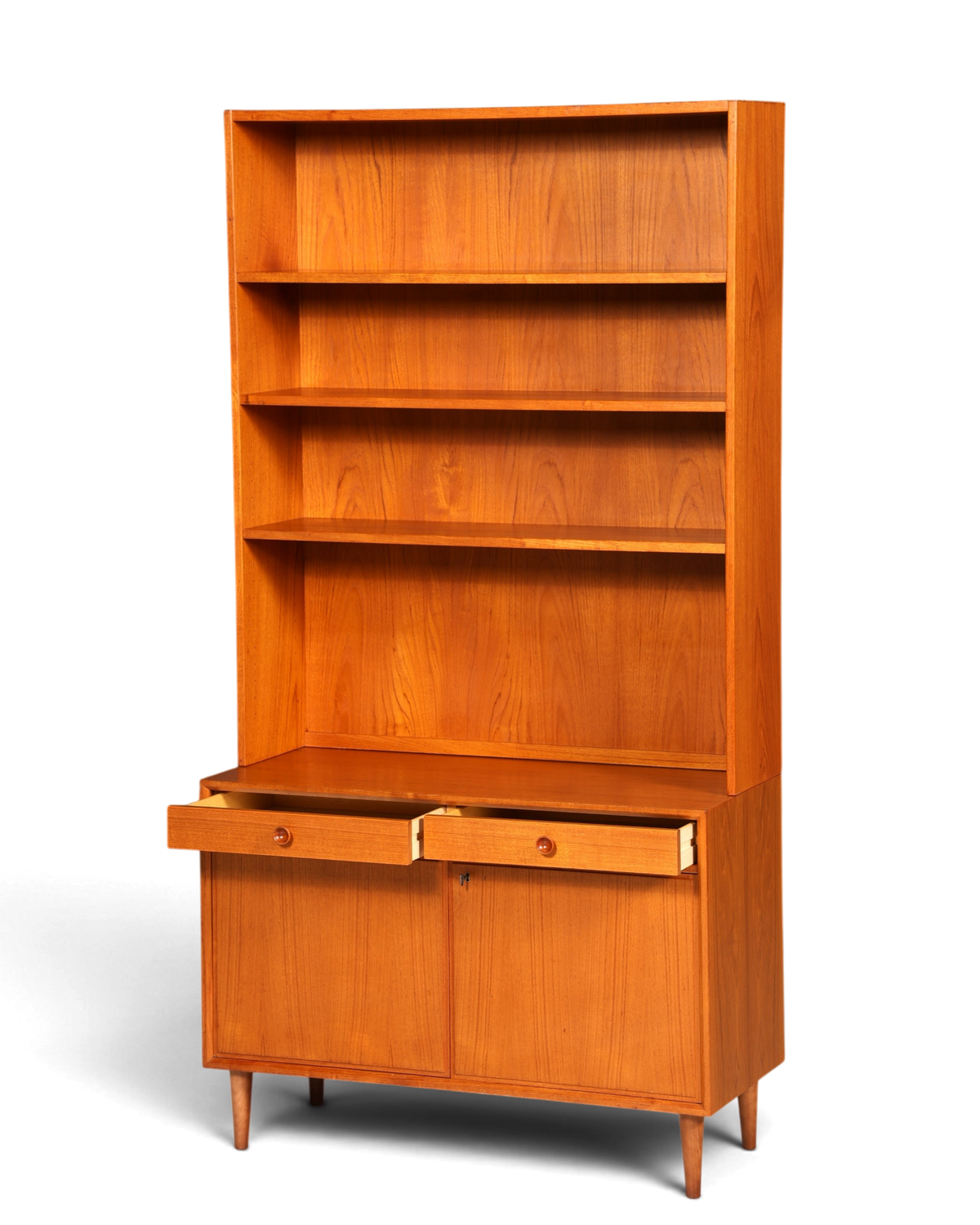 Wunderschönes Mid Century Regal Danish Design Teak Holz Schrank Retro Bücherregal Kommode 1 von 2