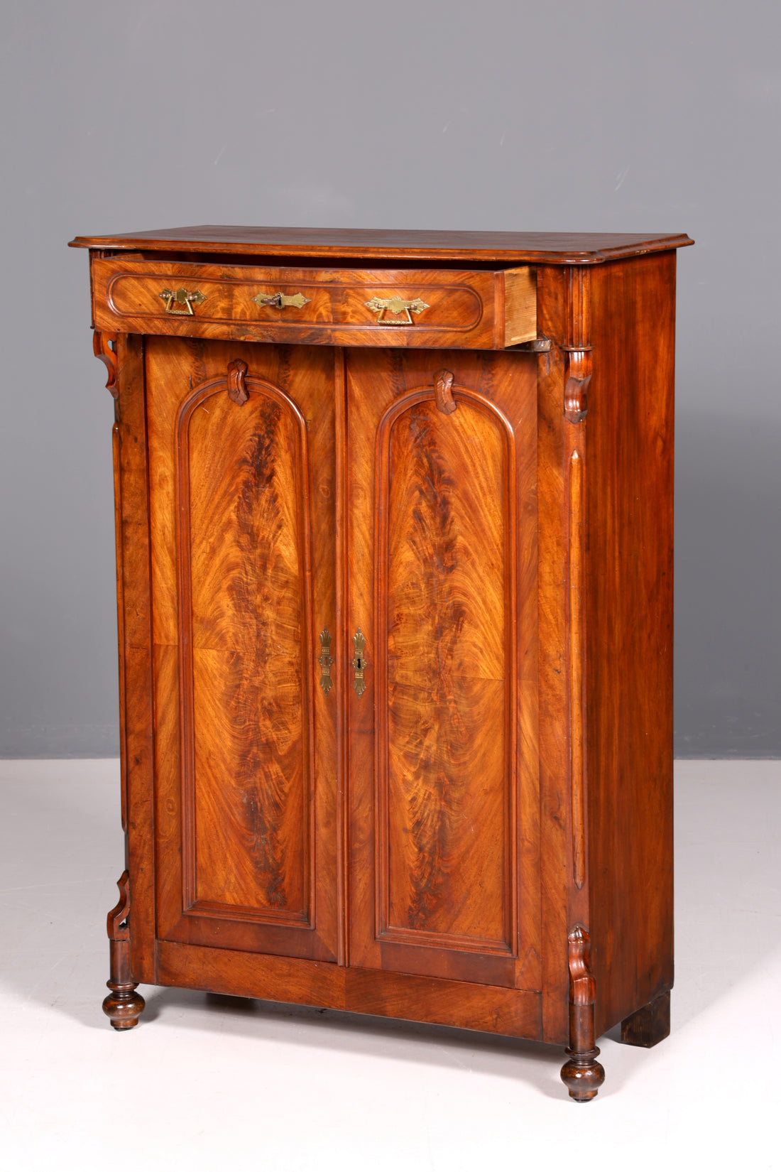 Wunderschöner Louis Philippe Schrank Gründerzeit Vertiko Highboard Antik um 1880