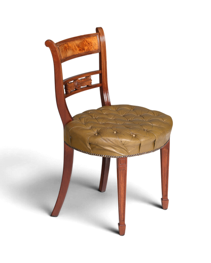 Wunderschöner Chesterfield Stuhl Anno Dom Sekretär Stuhl Englisch echt Leder Küchenstuhl 4 von 4
