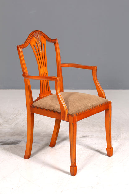 Edler Englischer Stuhl im Hepplewithe Stil Englisch Armlehnstuhl Dining Chair Küchenstuhl Sekretär Stuhl 1 von 2