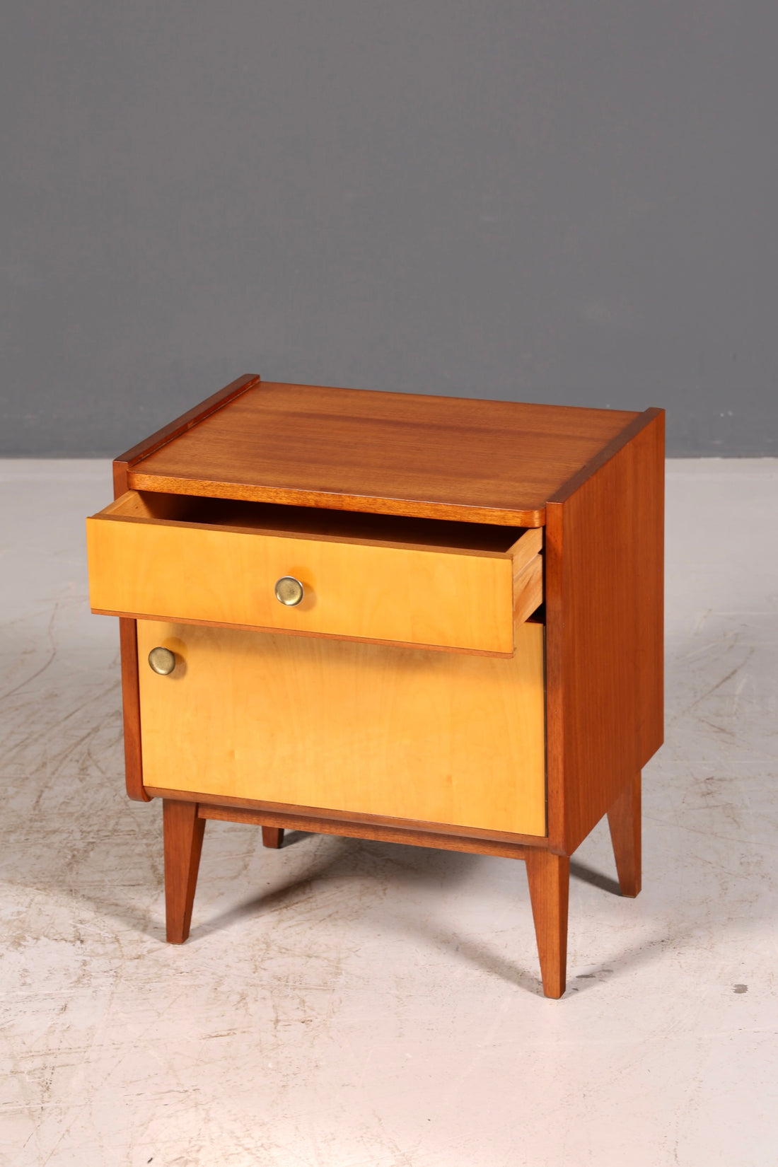 Beautiful Mid-Century bedside table, vintage Danish design, dresser, side table, nightstand, retro, genuine wood, 1 of 2