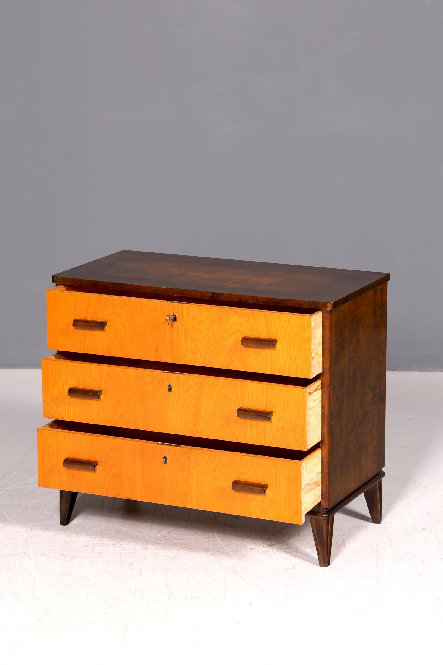 Wunderschöne Mid Century Kommode Vintage TV Sideboard 60er Schrank Flurkommode Klappschrank