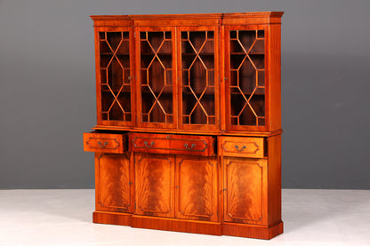 G389 Finish Wunderschöne Englische Vitrine Bibliothek Sekretär echt Holz Antik Schrank Regal (Kopie)
