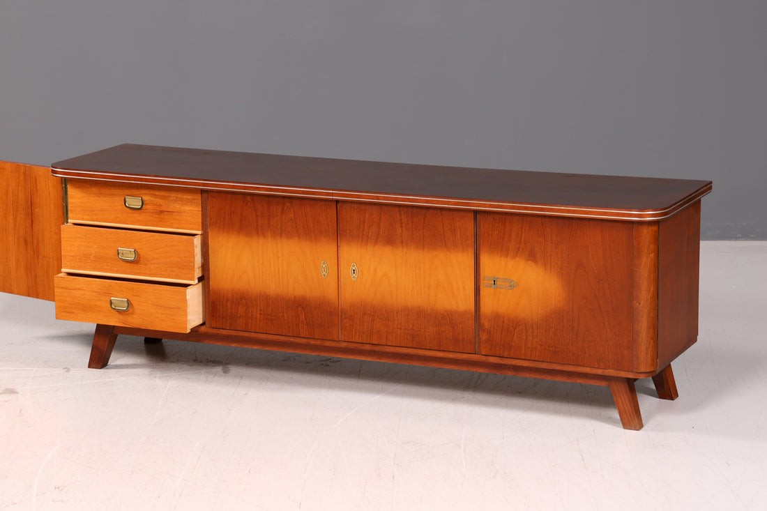 Beautiful Mid-Century Sideboard, Vintage Longboard TV Cabinet, Vintage Lowboard, 1960s Wood