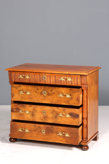 E910 Finish Wunderschöne Gründerzeit Kommode Louis Philippe Nussbaum Schubladen Kommode Sideboard um 1880