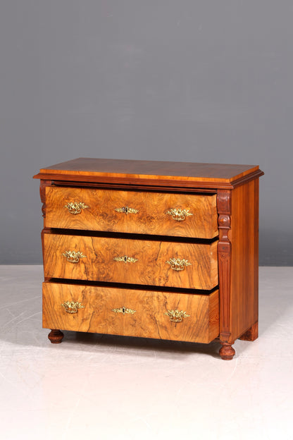 G071 Finish cm Wunderschöne Gründerzeit Kommode Louis Philippe Nussbaum Schubladen Kommode Sideboard um 1880