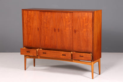 Wunderschönes Mid Century Highboard Vintage Schrank Retro Sideboard Danish Design Teak Holz Kommode