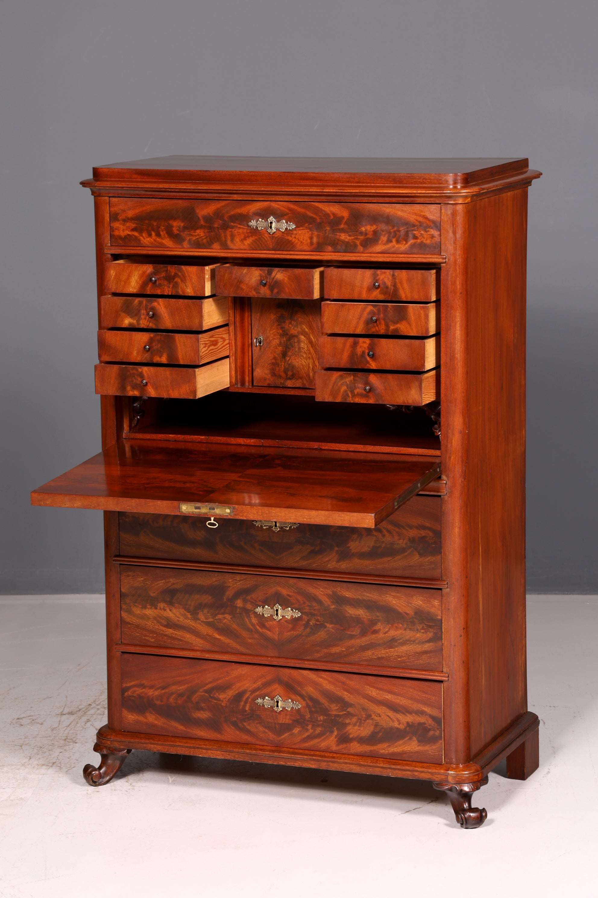 Traumhafter Louis Philippe Sekretär Vertiko Gründerzeit Kommode Schubladenkommode Antik Chiffoniere