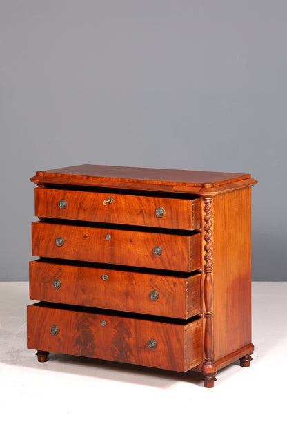 Stilvolle Biedermeier Kommode Louis Philippe Antik Schubladen Kommode Wäschekommode