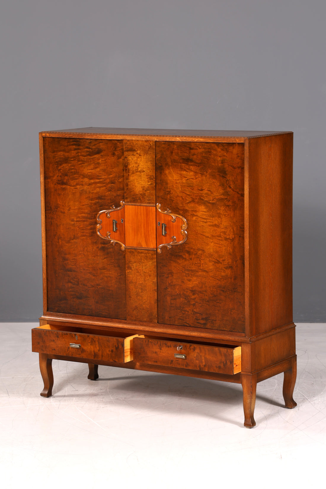 G149 Finish cm Stilvoller Original Art Deco Schrank Vertiko Sideboard um 1930 Highboard Kommode