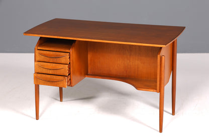 Wunderschöner Mid Century Schreibtisch Danish Design Teak Holz Bürotisch Vintage Office Table