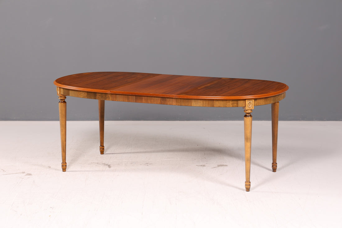 Stylish Gustavian-style table, extendable dining table, kitchen table, dining room