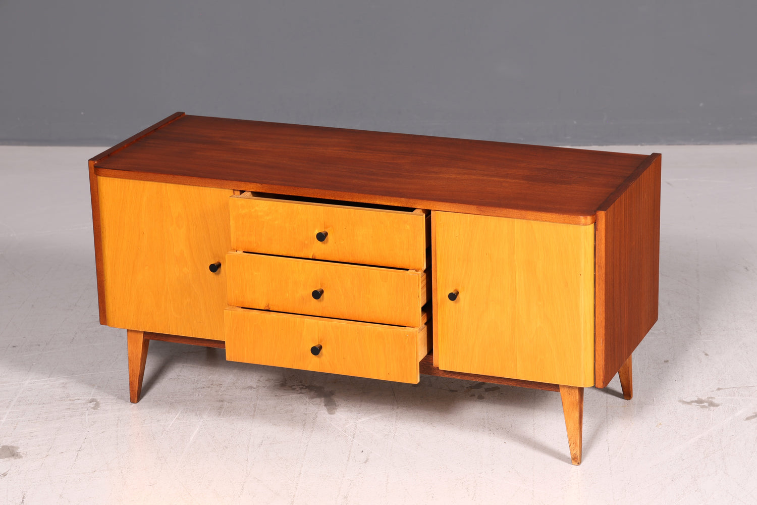 Wunderschönes Mid Century Sideboard Vintage Kommode TV Schrank Flurkommode 60s Holz