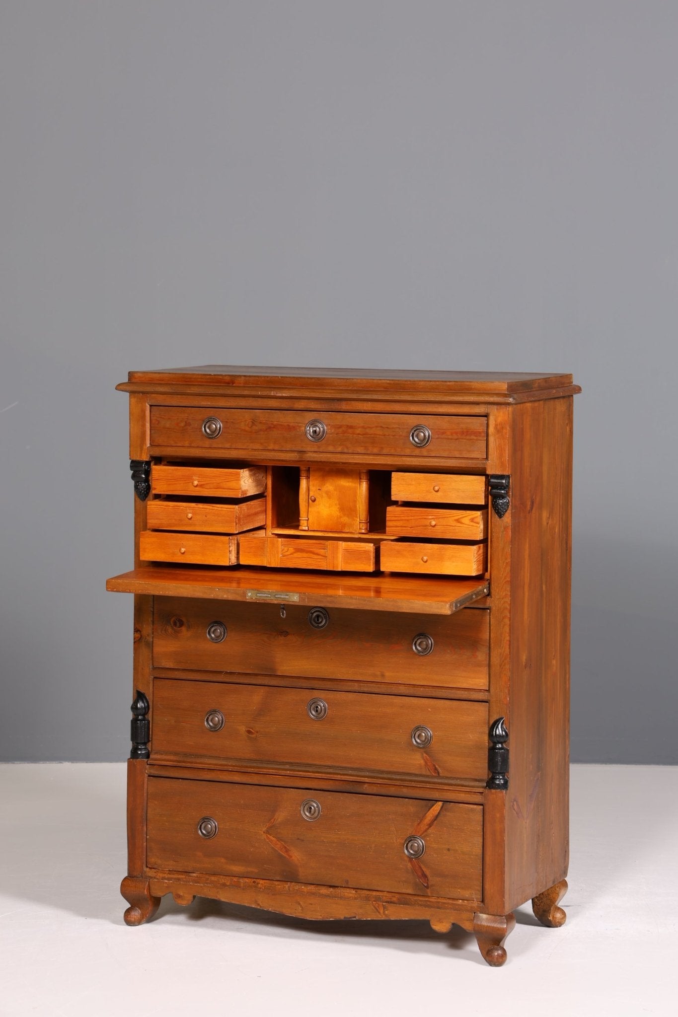 Wunderschöner Antik Sekretär um 1900 Vertiko Weichholz Kommode Landhaus Schreibkommode