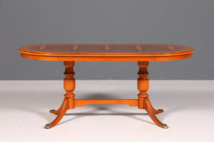 Dreamy English coffee table, antique style yew, Regency style side table