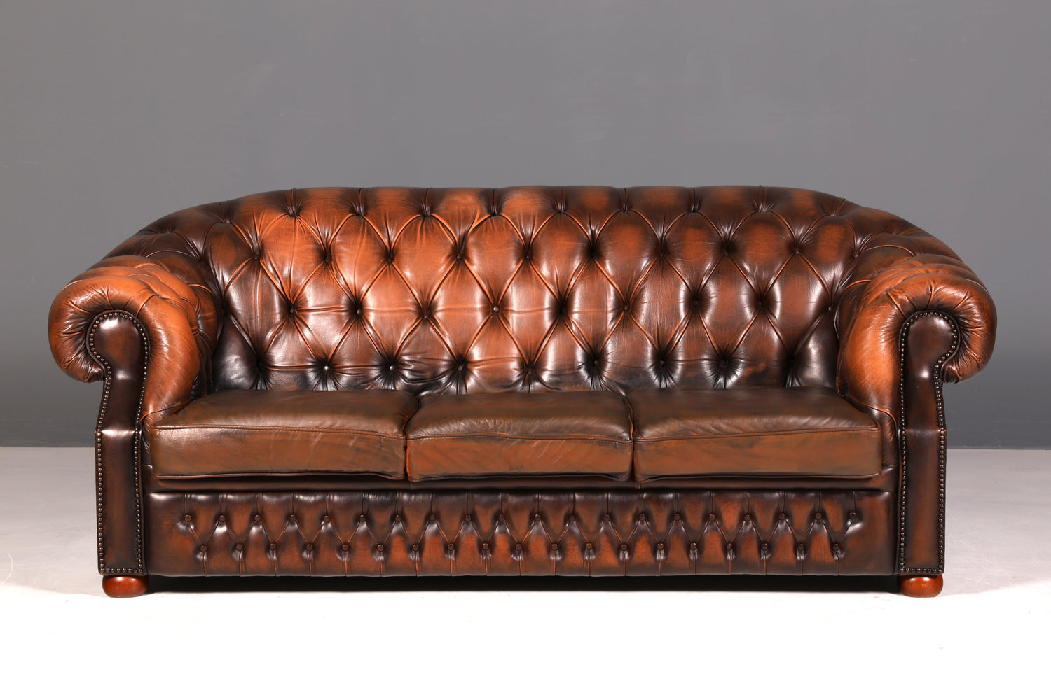 G154 Finish cm Wunderschönes Original Chesterfield Centurion Sofa 3- Sitzer echt Leder Couch (Kopie)