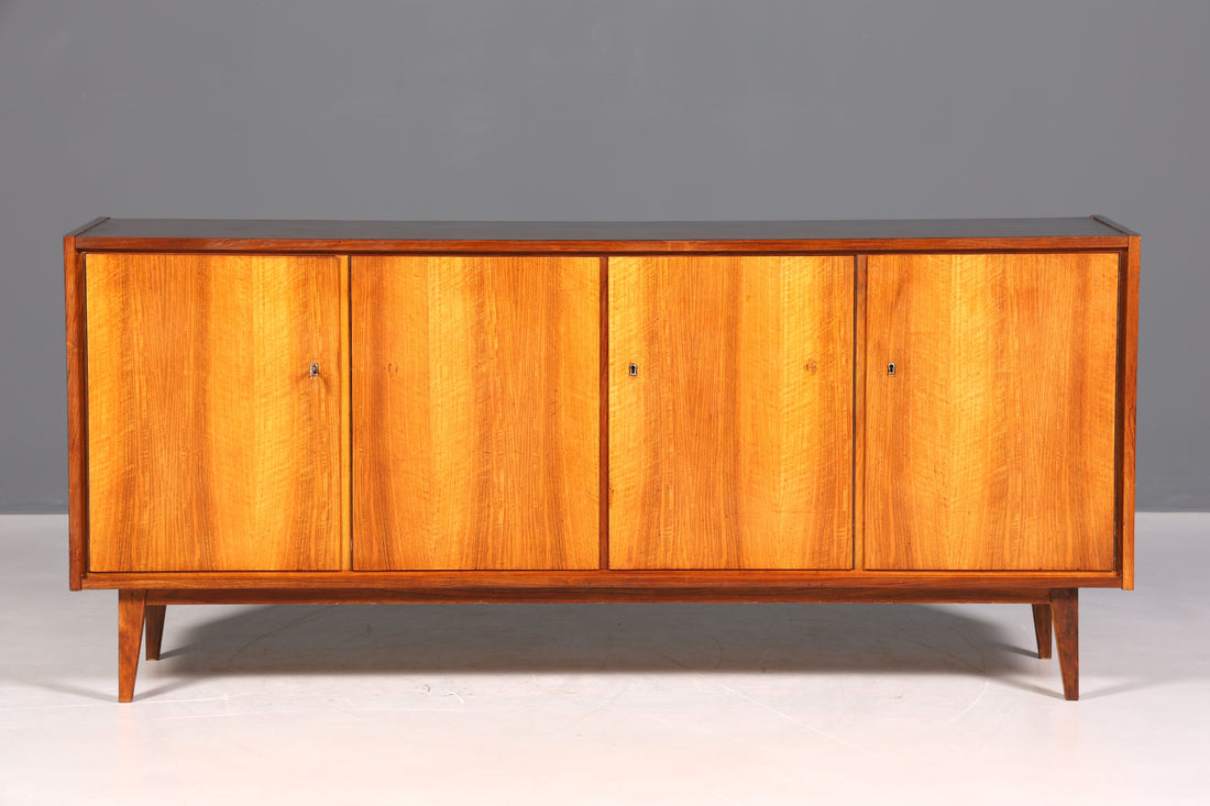 Schlichtes Mid Century Sideboard Vintage TV Kommode 60s Schrank Retro Longboard