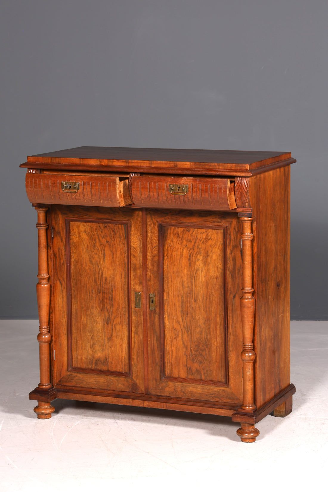 Traumhafter Gründerzeit Schrank Louis Philippe Vertiko Antik Highboard Kommode