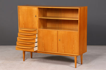 Beautiful original Hellerau mid-century display cabinet, Franz Ehrlich 602 chest of drawers and bookcase