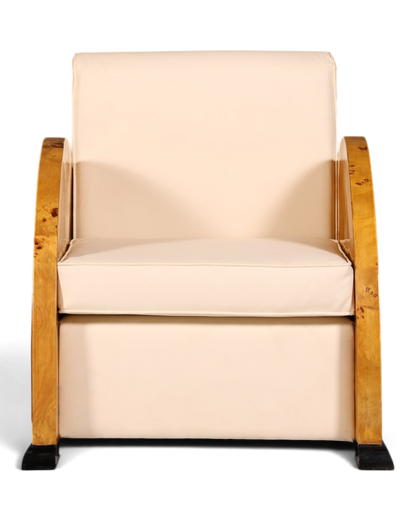 Wunderschöner Art Deco Design Sessel Clubsessel Birke Armlehnsessel 1 von 2