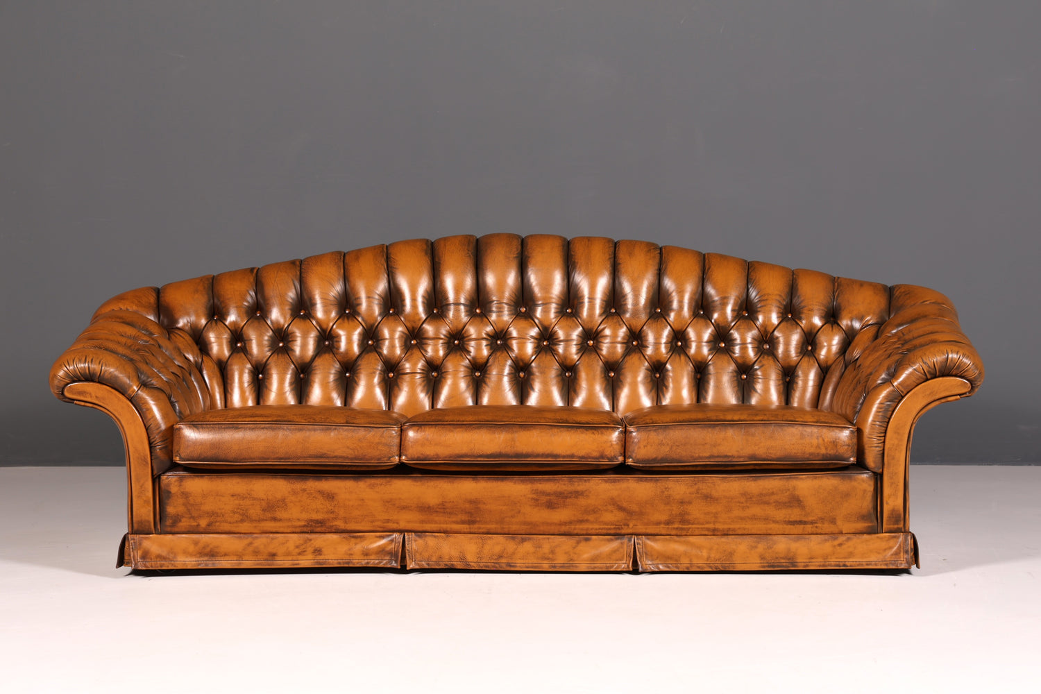 G151 Finish cm Wunderschönes Original Chesterfield Sofa 3- Sitzer echt Leder Oxblood Couch Englisch (Kopie)