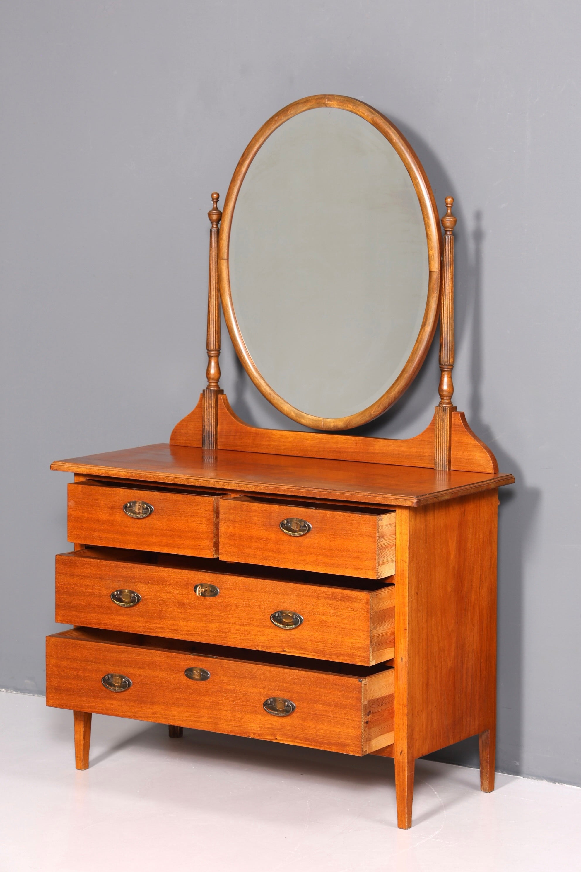 Stilvolle Jugendstil Kommode Antik Sideboard mit Spiegel Flurkommode Frisierkommode