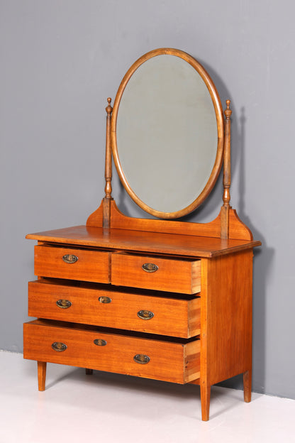 Stilvolle Jugendstil Kommode Antik Sideboard mit Spiegel Flurkommode Frisierkommode