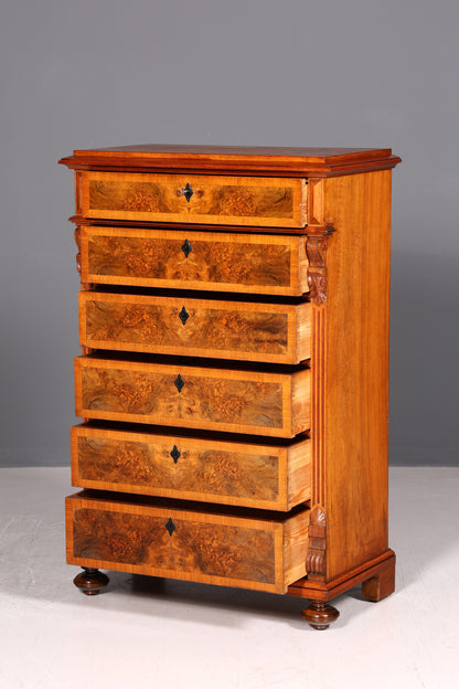 Dreamlike Art Nouveau Chest of Drawers Antique Vertiko Drawer Chest Highboard Lingerie Chest