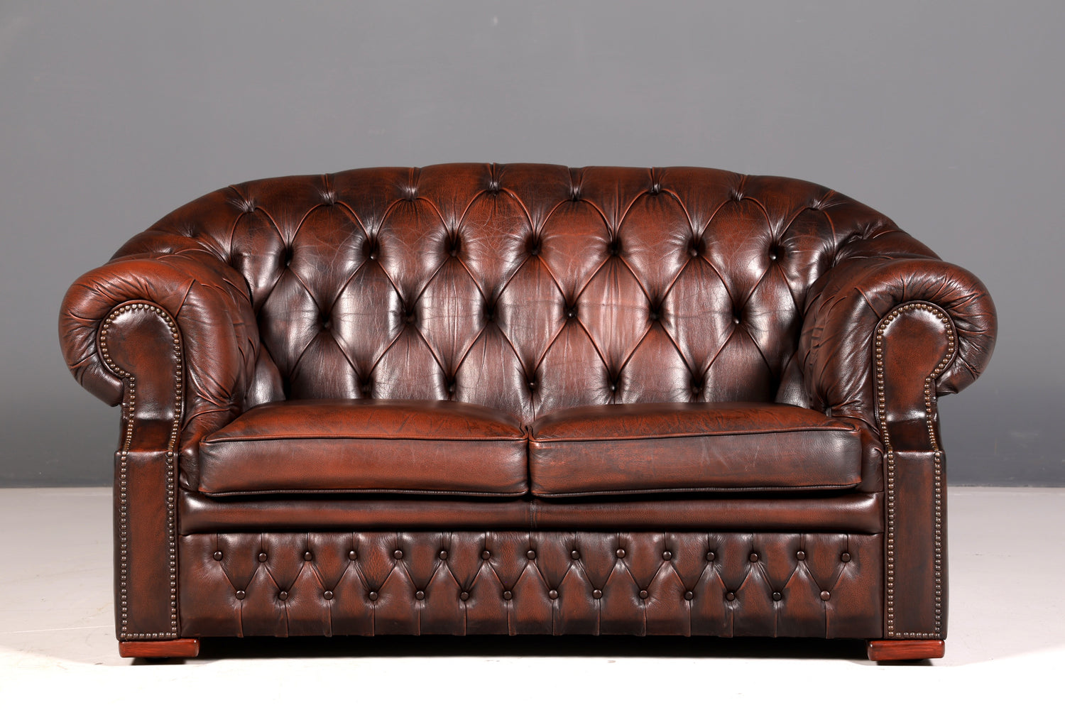 Wunderschöne Original Chesterfield Centurion 2-Sitzer Couch Englisch Echt Leder Sofa Ledersofa Vintage