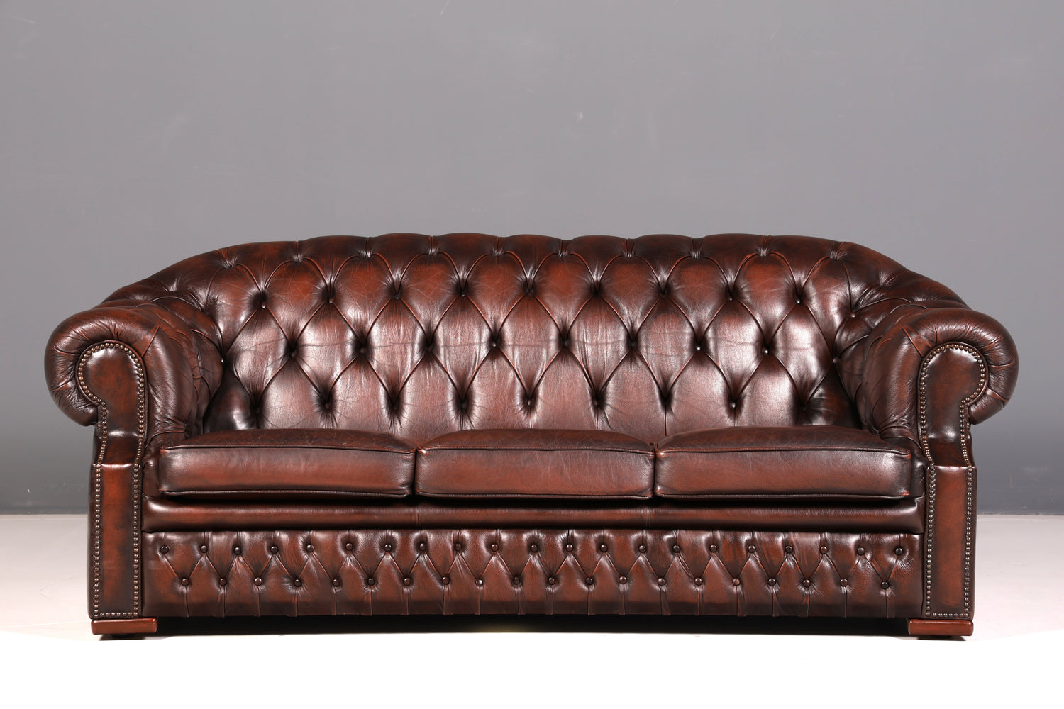 Wunderschönes Original Chesterfield Centurion Sofa 3-Sitzer Echt Leder Couch Englisch Ledersofa Vintage
