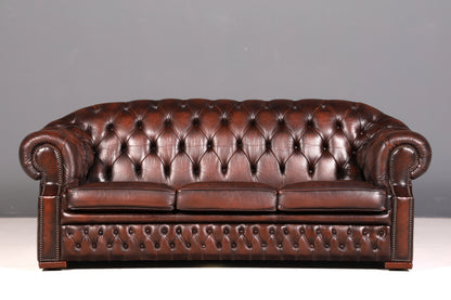 Wunderschönes Original Chesterfield Centurion Sofa 3-Sitzer Echt Leder Couch Englisch Ledersofa Vintage
