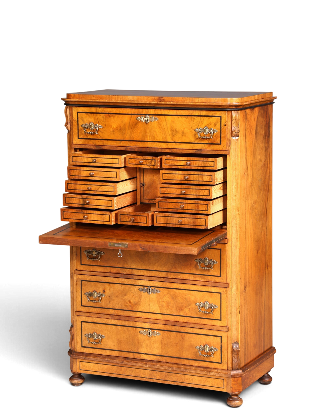 Traumhafter Gründerzeit Sekretär Vertiko Highboard Jugendstil Kommode Schrank um 1890