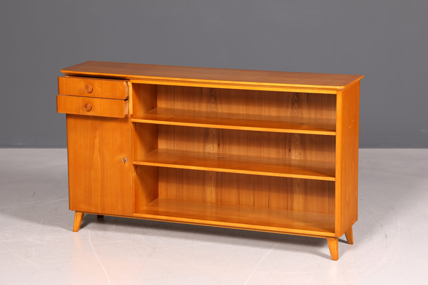 Wunderschönes Mid Century Regal Vintage Sideboard TV Schrank Bookshelf Regal Bücherregal 60s