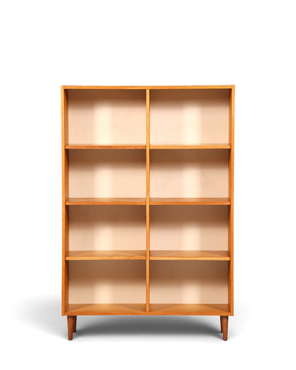Schlichtes Mid Century Bücherregal Vintage Regal Schrank Buchablage 60s Bookshelf Holz