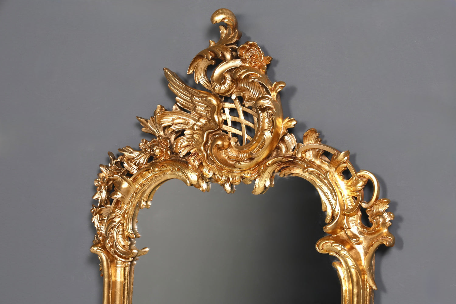 Traumhafter Prunk Barock Stil Standspiegel Gold Antik Stil Ornament Flurspiegel Spiegel
