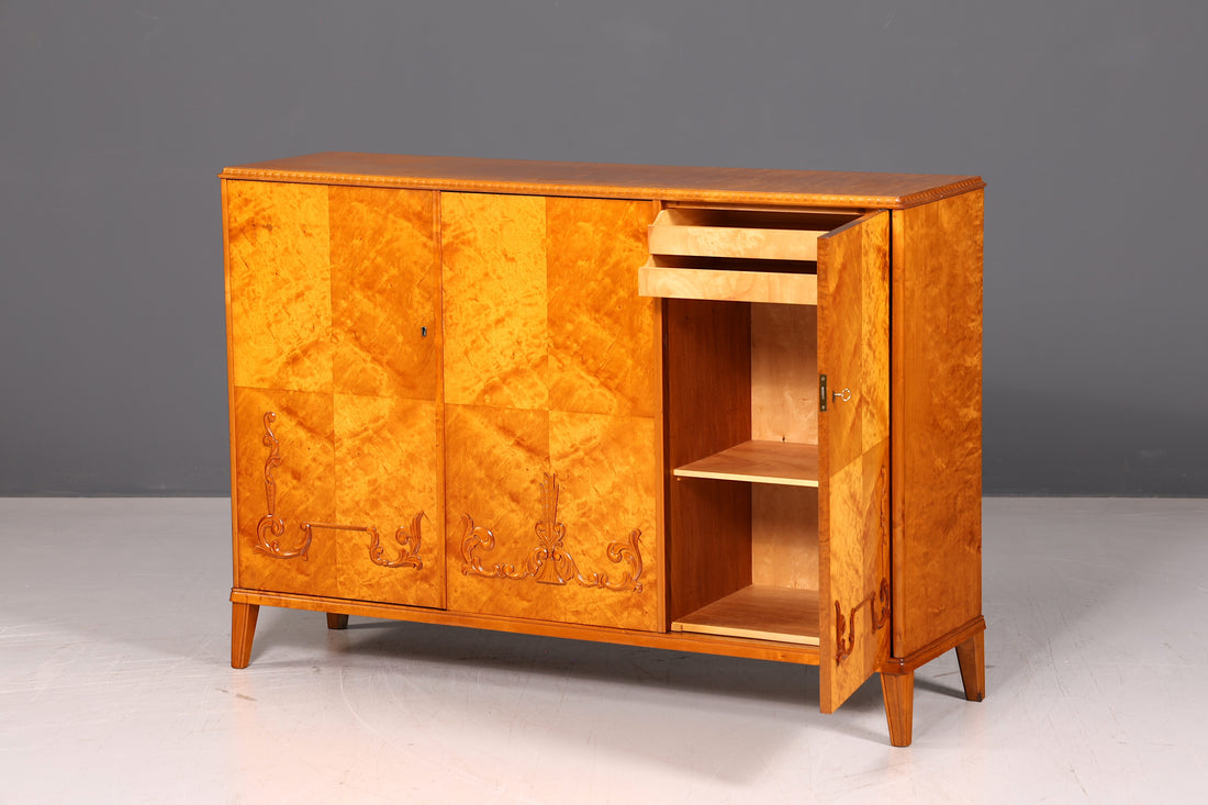 Stylish Original Art Deco Cabinet Vertiko Sideboard circa 1930 Highboard Chest of Drawers