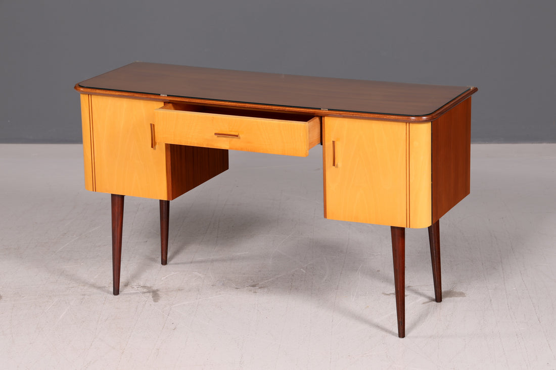 Wunderschöner Mid Century Schreibtisch Bürotisch Vintage Office Table Holz 60s