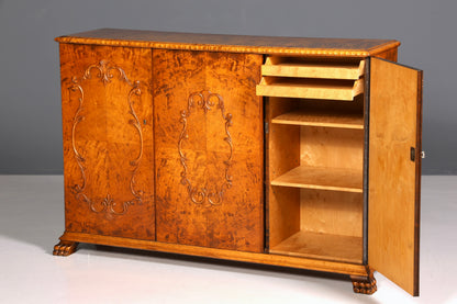 Stilvoller Original Art Deco Schrank Vertiko um 1940 Aktenschrank echt Holz Wäscheschrank Highboard