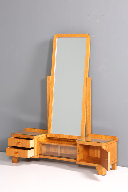 Wunderschöne Art Deco Spiegelkommode Antik Sideboard mit Spiegel Frisierkommode Vitrine