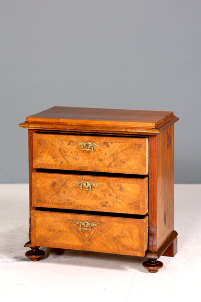 E914 Finish cm Wunderschöne Gründerzeit Kommode Louis Philippe Nussbaum Schubladen Kommode Sideboard um 1880