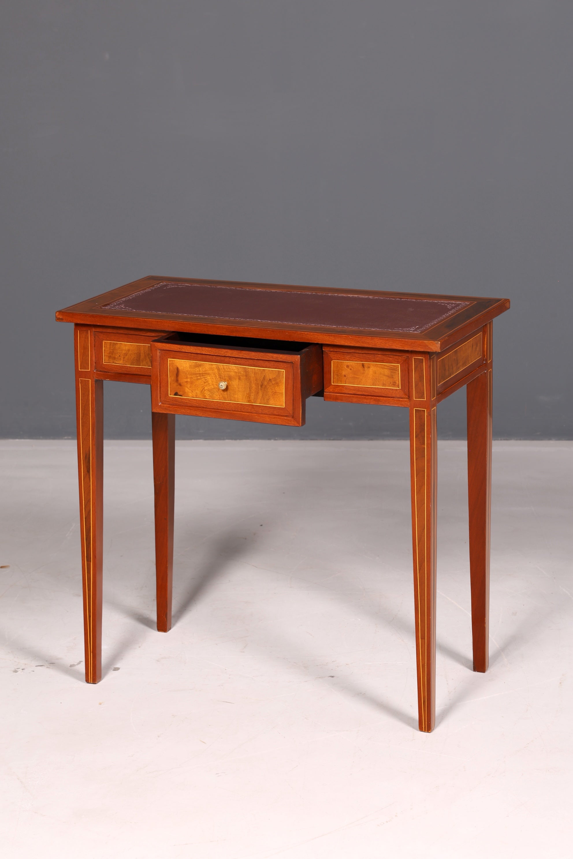 Beautiful delicate French desk in antique style, genuine wood office table