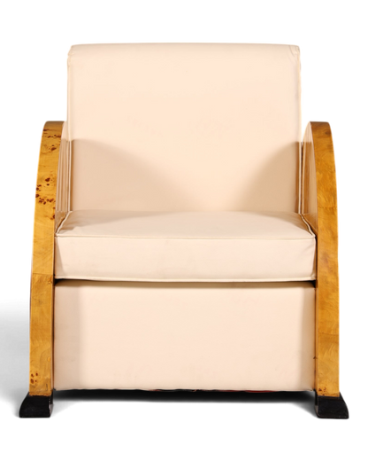 Wunderschöner Art Deco Design Sessel Clubsessel Birke Armlehnsessel 2 von 2