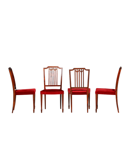 4x Stunning Gustavian-Style Chairs English Kitchen Chairs Dining Room Chair Set