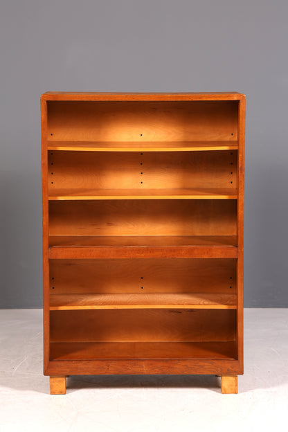 G031 Finish cm Schlichtes Mid Century Regal Vintage Bücherregal Schrank Buchablage 60s Bookshelf