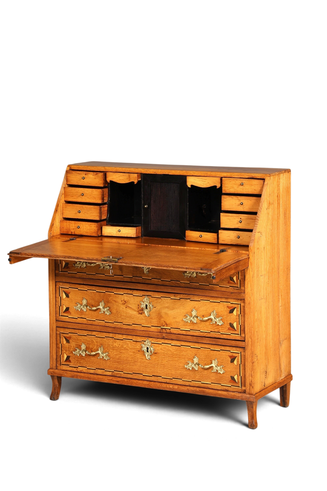 Original Barock Sekretär um 1800 Kommode Antik massiv Holz Schreibtisch Schreibkommode