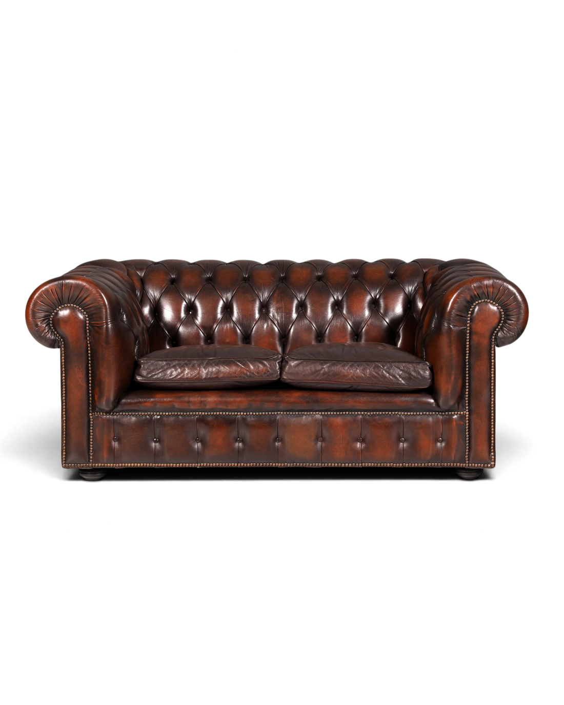 Wunderschönes Original Chesterfield Sofa 2-Sitzer Couch Echt Leder Englisch Polstersofa