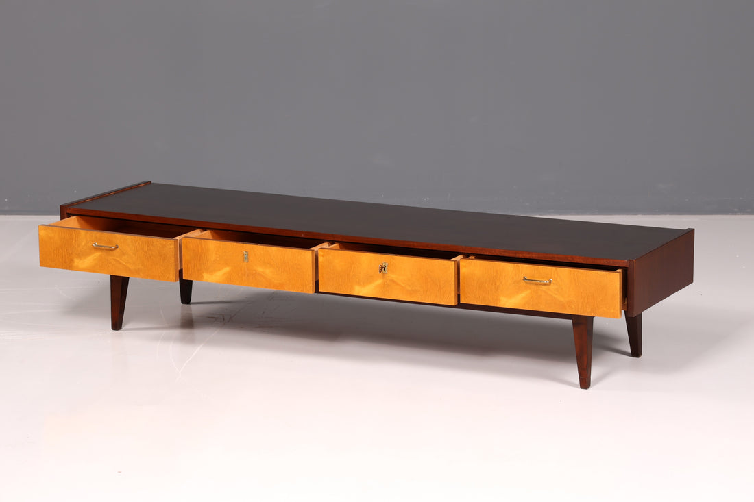 Beautiful mid-century lowboard sideboard TV cabinet longboard dresser, vintage 1960s wood