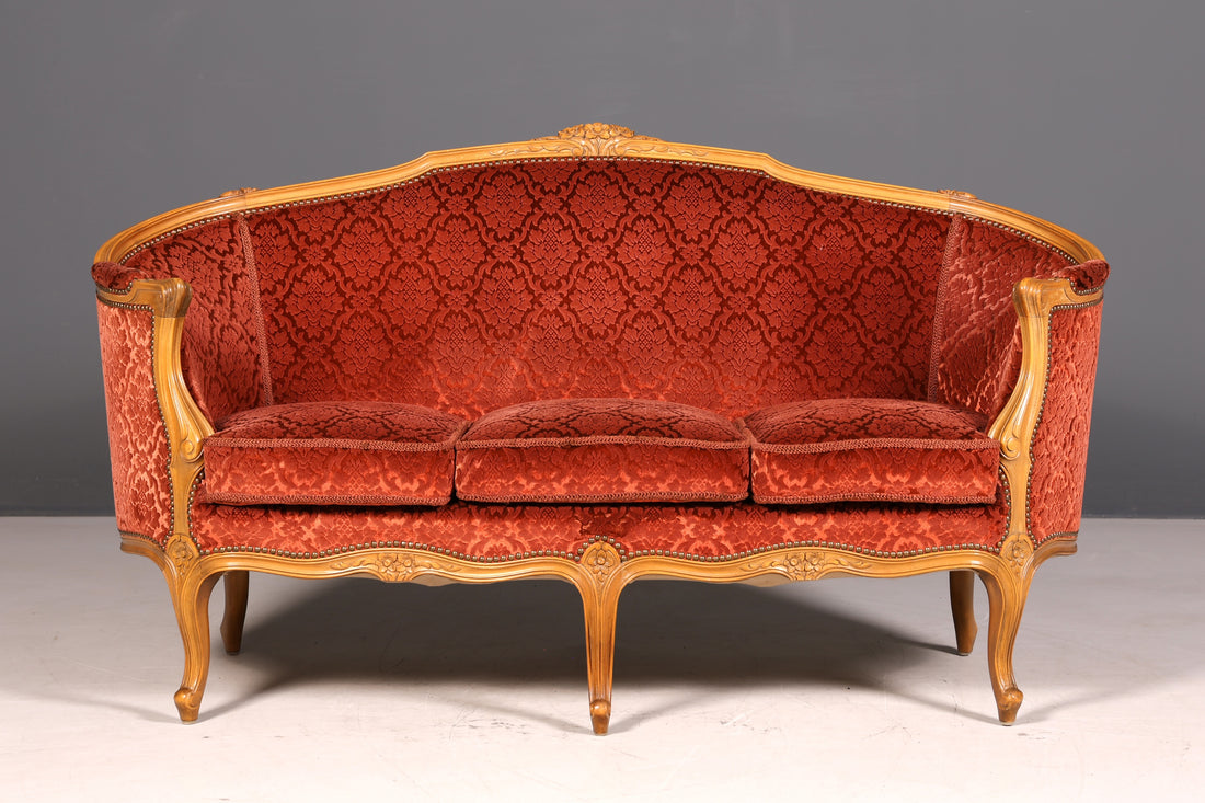 Wunderschönes Chippendale Sofa Antik Barock Stil Chesterfield Couch 3-Sitzer Canapé