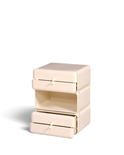 Seltene Mid Century Kommode Space Age Module Nachttisch Design Frankreich Vintage Schubladenkommode 1 von 5
