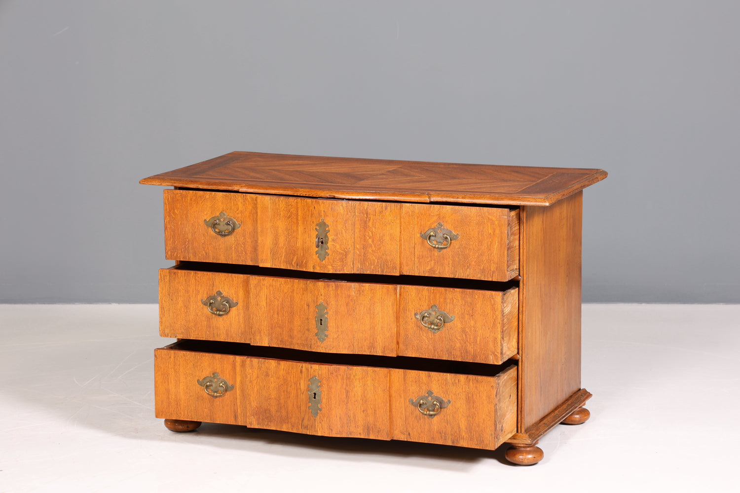 Edle Original Barock Kommode um 1800 Sideboard Antik massiv Holz Eiche Schubladenkommode